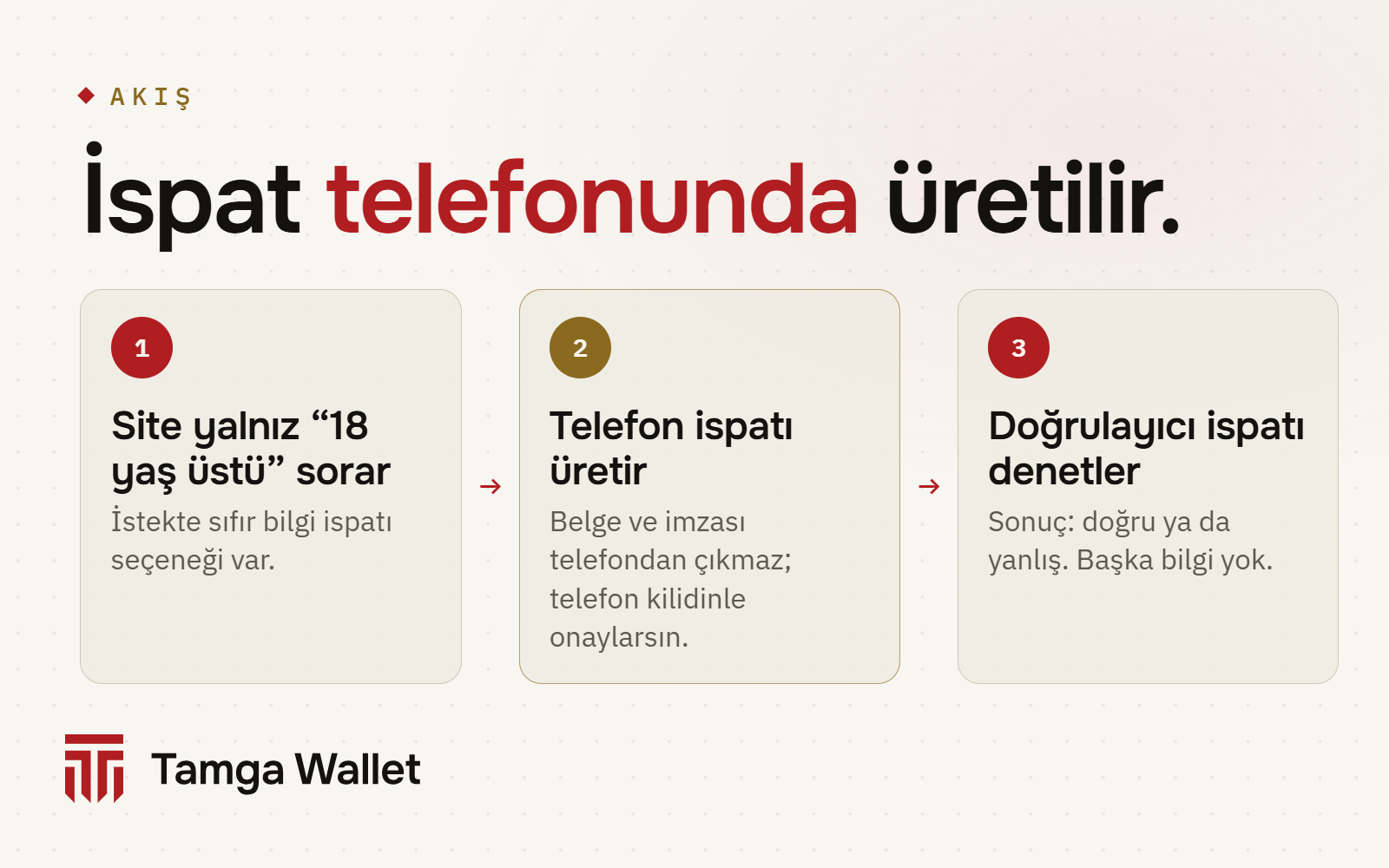 Sıfır bilgi ile yaş ispatının akışı